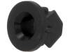 FIX-LED3-19 Держатель LED; 3мм; одноэлементный; черный; UL94V-2; L:6,5мм