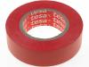 4252-19RD, Изоляционная лента; ПВХ; 19мм; L:20м; красный, Tesa