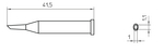 XT GW3, Soldering tip Gull wing 1 mm, Weller