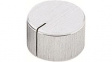 RND 210-00626 Rotary Knob  diam.22mm, Silver, Aluminium