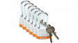 814100 Steel Padlock;Orange;High-Grade Steel
