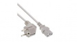 RND 465-00935 Mains Cable Type F (CEE 7/4) - IEC 60320 C13 1.8m White