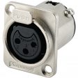 AC3FDZ XLR, Receptacle, 3 Poles AC Soldering Connection Nickel - Plated