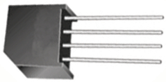 2KBB60PBF, Bridge rectifier 600 V 1.9 A SIL, Vishay