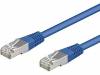 68615 Patch cord; F/UTP; 5e; многопров; CCA; ПВХ; синий; 0,25м