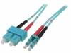 DK-2532-03/3, Световодный патч-корд; OM3; LC/PC, SC/PC; 3м; LSZH; Цвет: бирюзовый, DIGITUS