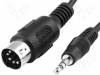 CABLE-441/1.5 Кабель; DIN 5pin вилка, вилка Jack 3,5мм; 1,5м; черный