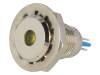 GQ12F-D/Y/12, Индикат.лампа: LED; плоский; 12ВDC; Отв: O12мм; IP67; под пайку, Onpow