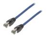 CQ8066S Patch cord; S/FTP; Cat 8.1; многопров; Cu; LSZH; синий; 3м; 26AWG
