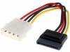 SATA-PS-15, Адаптер; SATA вилка, компьютерное гнездо Molex; 0,15м, Goobay