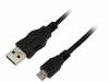 CU0059 Кабель; вилка USB A, вилка micro USB B; никелированные; 3м; 30AWG