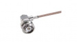 16 TNC-50-2-7/133 NE RF Connector, TNC, Brass, Plug, Right Angle, 50Ohm, Solder Terminal, Crimp Terminal