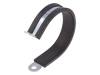LKD15015 Хомуты; Oпетли: 50мм; W: 15мм; сталь; Материал корпуса: EPDM; W1