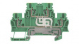 1791150000 PE Terminal, 500V, 4 Poles, 1.5mm, Tension Clamp, Green / Yellow