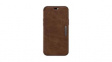 77-65421 Leather Flip Cover, Brown, Suitable for iPhone 12/iPhone 12 Pro
