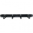 1UCABLEBAR/BR Cable manager with 4 hooks and cable lead-in, black