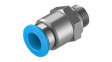 QS-G1/8-8 Push-In Fitting, 25.8mm, Compressed Air, QS
