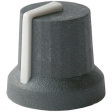 CL170844BR Ручка; с указателем; резина, пластик; Диам.оси:6мм; O16,8x14,5мм