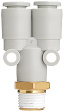 KQ2U04-01AS Y-plug-in connector R1/8"-4.0 mm
