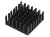ICK BGA 25 X 25 X 10, Радиатор: штампованный; черный; L:25мм; W:25мм; H:10мм; алюминий, Fischer Elektronik