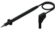 PL 2600 SIL S WS black Test probe lead diam. 4 mm Safety Plug 90° 100 cm Black Sili