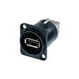 NAUSB-W-B Адаптер; гнездо USB A-спереди, гнездо USB B-сзади; Верс: USB 2.0