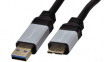 PLA-270B-S-2 USB 3.0 cable 2 m USB Typ A-Plug USB Micro-B-Plug