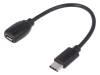AK-300316-001-S Кабель; USB 2.0,USB 3.1; гнездо USB B micro, вилка USB C; 150мм