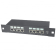 DN-91608S Патч-панель 10", черная, 1 HE 8 розеток RJ45 Cat.6