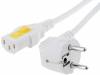 6051.2094, Кабель; угловая вилка CEE 7/7 (E/F), IEC C13 "мама"; 3м; белый, Schurter