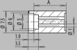 2819.5045 LED spacer black 5 mm Length=4.5 mm