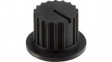 AT3009A Rotary Knob with Flange Black 5.9mm
