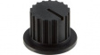 AT3009A Rotary Knob with Flange Black \x1a5.9mm