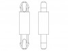 8G806V40127 Дистанц PCB; полиамид 66; Дл: 2мм; защелка / защелка; UL94V-2