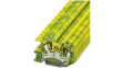 3031966 STI 4-PE terminal block sti spring clamp terminals, 0.08...6 mm2 400 v 41 a gree