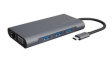 IB-DK4040-CPD USB-C Docking Station, 10-in-1, 3.5 mm Combo Jack/3x USB 3.0/HDMI/MicroSD/SD-Card/RJ45/VGA