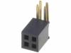 DS1065-14-2*2S8BR Гнездо; штыревое; "мама"; PIN:4; угловой 90°; 1,27мм; THT; 2x2; 1А