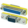 PB-004-D Mini adapter, serial DB9 - DB25 m - f