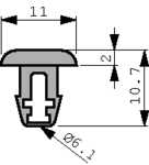 TC-121-TB [100 шт], Cable tie mount 2.4...4.8 mm PU=100 ST, Thomas & Betts
