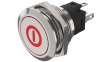 82-6151.1A14.B001 Illuminated Pushbutton, Red, 1CO, IP65/IP67, Momentary Function