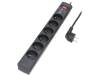 PROTECTION STRIP 6 PL, Сетевой фильтр: защитный; Гнезда:6; 250ВAC; 10А; Цвет: черный; 1м, Eaton