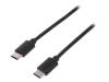 AK-300138-010-S Кабель; USB 2.0; с обеих сторон, вилка USB C; никелированные; 1м