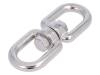 KRET-8-A4, Swivel; acid resistant steel A4; for rope; 90mm; Size: 8mm, KRAFTBERG