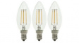 142723 LED Bulbs, 3 Pieces 4W 230V 2700K 470lm E14 98mm