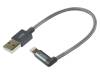 UA0274 Кабель; USB 2.0; вилка USB A, угловая вилка Apple Lightning