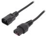 IEC-PC1022 Кабель; IEC C13 "мама", IEC C14 "папа"; 3м; с блокировкой; черный