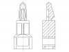 8G420V42511 Дистанц PCB; полиамид 66; Дл: 19,1мм; Цвет: натуральный; UL94V-0
