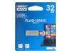 UUN2-0320S0R11 Флешка; USB 2.0; 32ГБ; серебристый; Считывание:20МБ/с