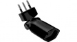 128963 Foldable plug-in socket clip-clap, Type J (T13), Black