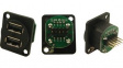 CP30100 Гнездо; USB A; штыревой; двойное; V: USB 2.0; Шаг:2,54мм